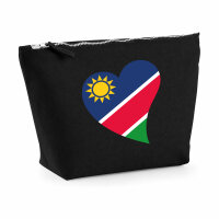 Kulturbeutel Namibia Flagge Herz 1 Liter Charcoal