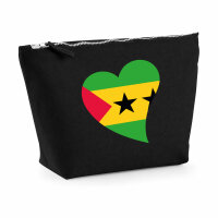 Kulturbeutel Sao Tome und Principe Flagge Herz 1 Liter...