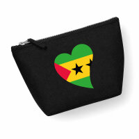 Kulturbeutel Sao Tome und Principe Flagge Herz 1 Liter...