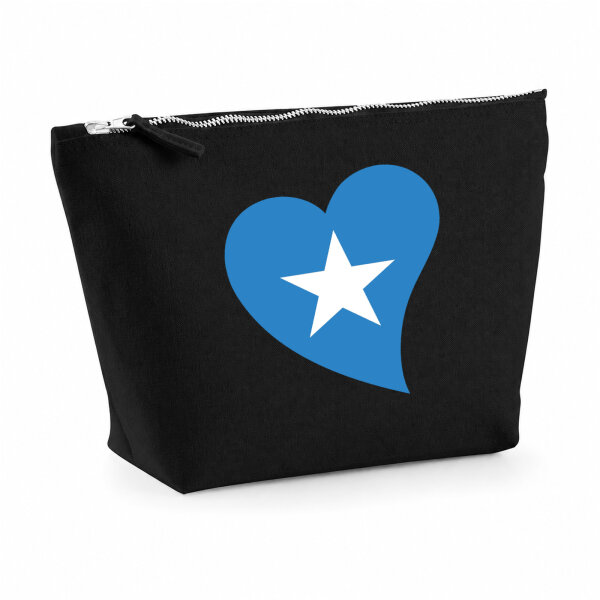 Kulturbeutel Somalia Flagge Herz 1 Liter Charcoal