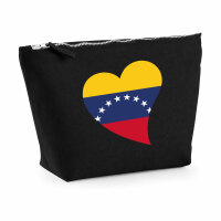 Kulturbeutel Venezuela Flagge Herz 1 Liter Charcoal