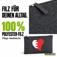 Kulturbeutel Bahrain Flagge Herz 1 Liter Charcoal
