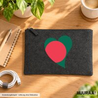 Kulturbeutel Bangladesch Flagge Herz 1 Liter Charcoal