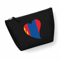 Kulturbeutel Mangolie Flagge Herz 1 Liter Charcoal