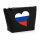 Kulturbeutel Russland Flagge Herz 1 Liter Charcoal