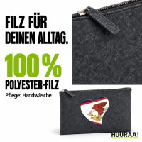 Kulturbeutel Amerikanisch-Samoa Flagge Herz 1 Liter Charcoal
