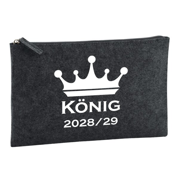 Kulturbeutel König 2028/29 Krone Schüztenkönig 1 Liter Charcoal