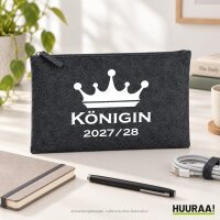 Kulturbeutel Königin 2027/28 Krone Schüztenkönigin 1 Liter Charcoal