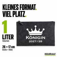 Kulturbeutel Königin 2027/28 Krone Schüztenkönigin 1 Liter Charcoal