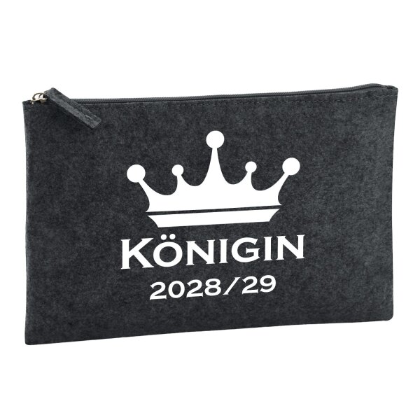 Kulturbeutel Königin 2028/29 Krone Schüztenkönigin 1 Liter Charcoal