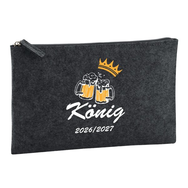 Kulturbeutel König 2026/27 Bierkrug Schüztenkönig 1 Liter Charcoal