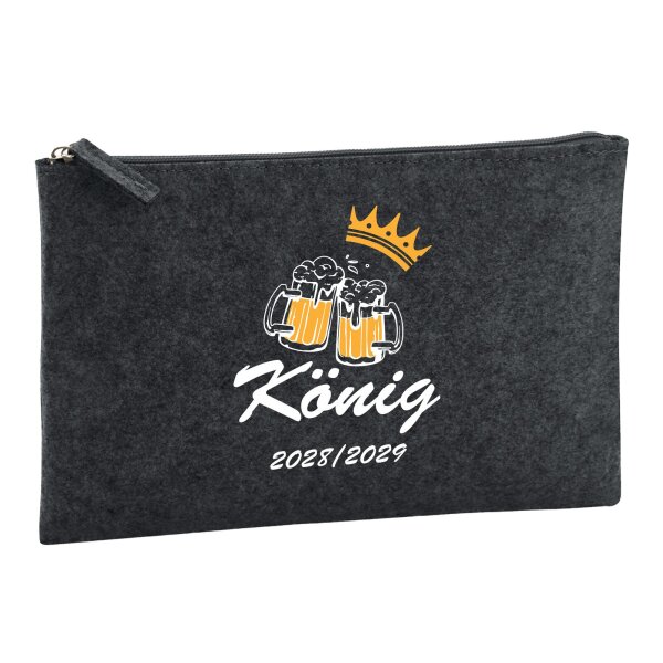 Kulturbeutel König 2028/29 Bierkrug Schüztenkönig 1 Liter Charcoal