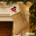 Weihnachtsstrumpf Kenia Flagge Herz Beige Jute