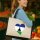 Jutetasche Lesotho Flagge Herz 21 Liter Black