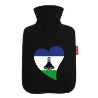 W&auml;rmflasche Lesotho Flagge Herz