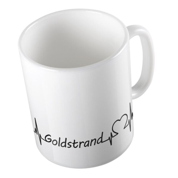 Kaffeetasse Goldstrand Weiß 330ml