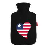 W&auml;rmflasche Liberia Flagge Herz