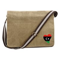 Umh&auml;ngetasche Libyen Flagge Herz 14 Liter