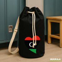Seesack Libyen Flagge Herz 20 Liter Black