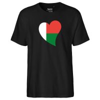 Herren T-Shirt Madagaskar Flagge Herz