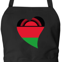 Sch&uuml;rze Malawi Flagge Herz