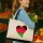Jutetasche Malawi Flagge Herz 21 Liter Black