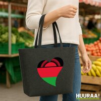 Filzshopper Malawi Flagge Herz, 22 Liter