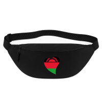 Bauchtasche Malawi Flagge Herz 2,5 Liter Black