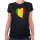 Damen T-Shirt Mali Flagge Herz