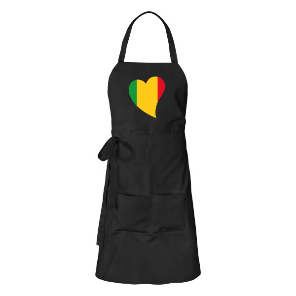 Schürze Mali Flagge Herz