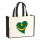 Jutetasche Mauretanien Flagge Herz 21 Liter Black