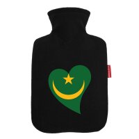 W&auml;rmflasche Mauretanien Flagge Herz