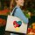 Jutetasche Mosambik Flagge Herz 21 Liter Black