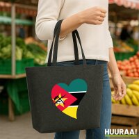 Filzshopper Mosambik Flagge Herz, 22 Liter