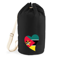 Seesack Mosambik Flagge Herz 20 Liter Black