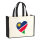 Jutetasche Namibia Flagge Herz 21 Liter Black