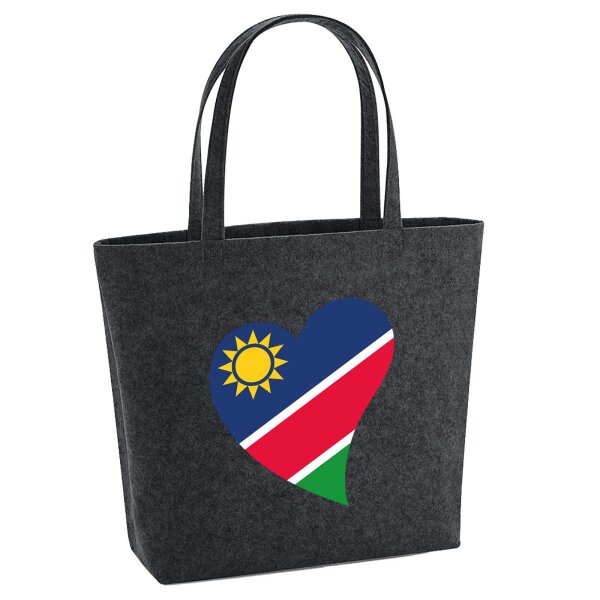 Filzshopper Namibia Flagge Herz, 22 Liter