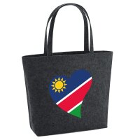 Filzshopper Namibia Flagge Herz, 22 Liter