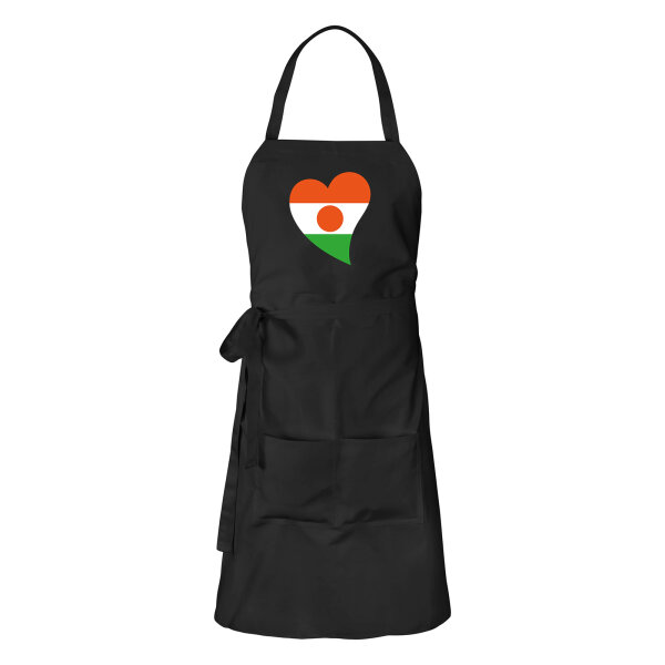 Schürze Niger Flagge Herz