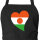 Schürze Niger Flagge Herz
