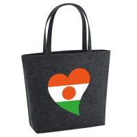 Filzshopper Niger Flagge Herz, 22 Liter