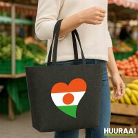Filzshopper Niger Flagge Herz, 22 Liter