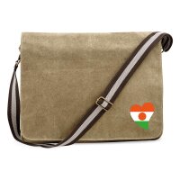 Umh&auml;ngetasche Niger Flagge Herz 14 Liter