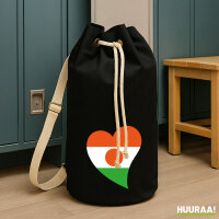 Seesack Niger Flagge Herz 20 Liter Black