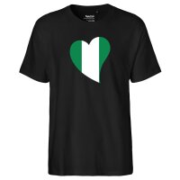 Herren T-Shirt Nigeria Flagge Herz