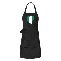 Sch&uuml;rze Nigeria Flagge Herz