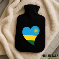 W&auml;rmflasche Ruanda Flagge Herz