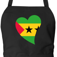 Schürze Sao Tome und Principe Flagge Herz