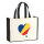 Jutetasche Seychellen Flagge Herz 21 Liter Black