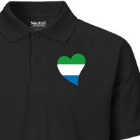 Damen Polo Shirt Sierra Leone Flagge Herz